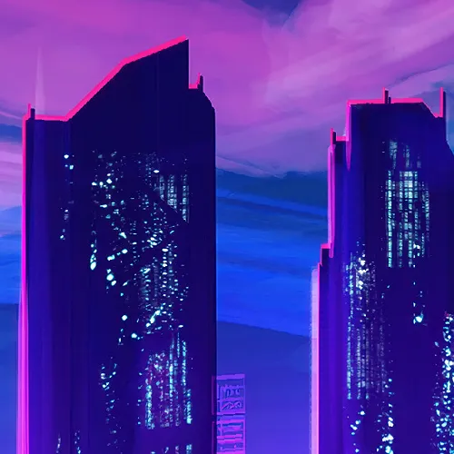 sky sci fi city buildings