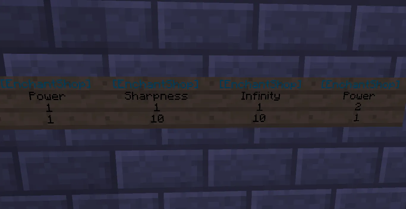 EnchantmentShop - Use signs to buy Enchants!