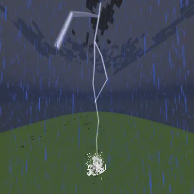 Lightning bolt explosion