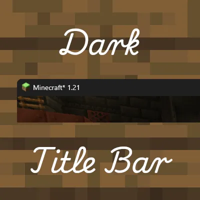 Dark Window Title Bar