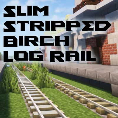 Slim Stripped Birch Log Rails (3d models!)