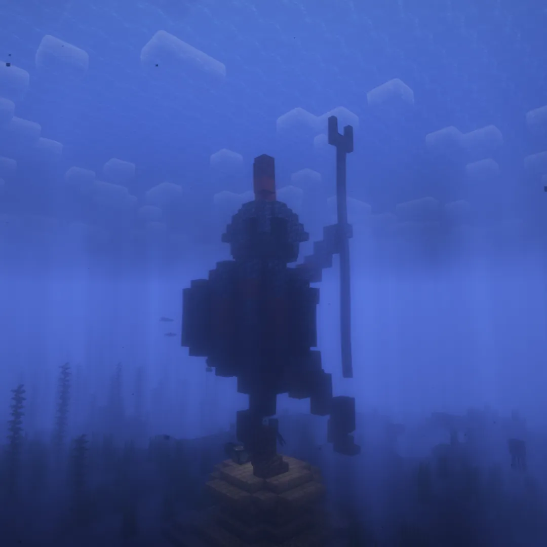 Sunken Warrior Statue