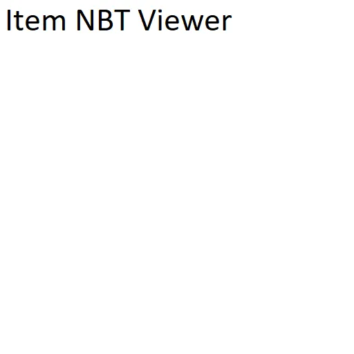 NBT Tooltip Viewer