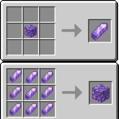 easy amethyst block to shards